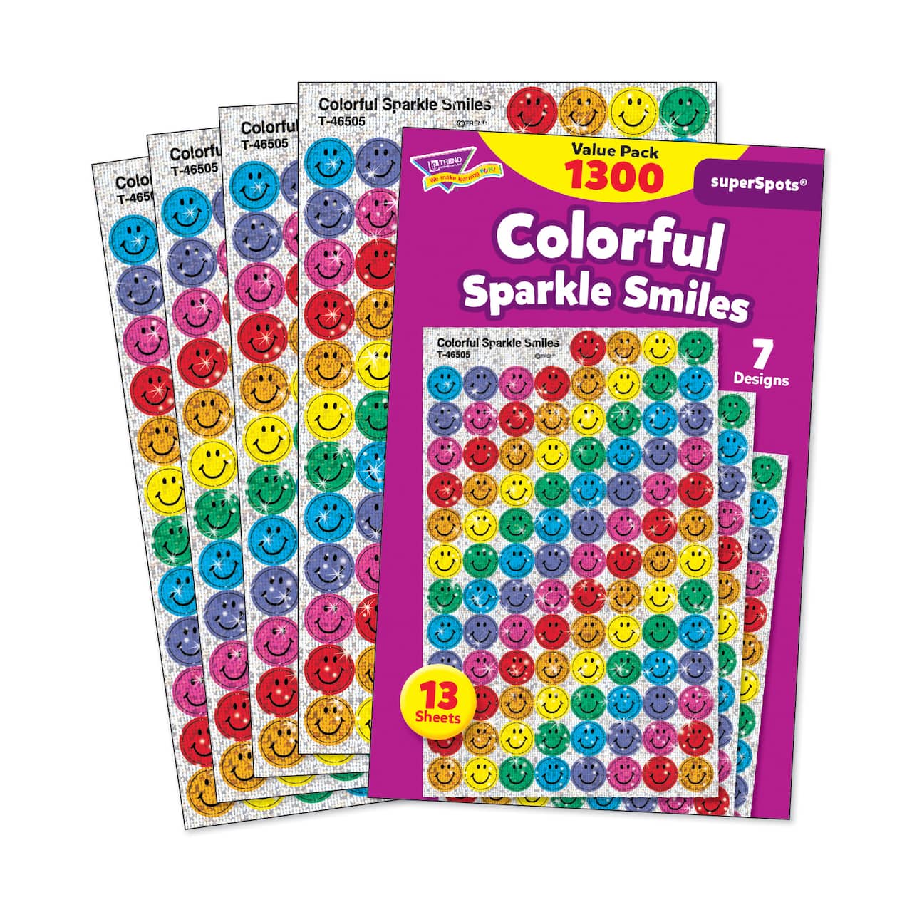 Trend Enterprises® superSpots® Multicolor Sparkle Smiles, 3 Pack Bundle